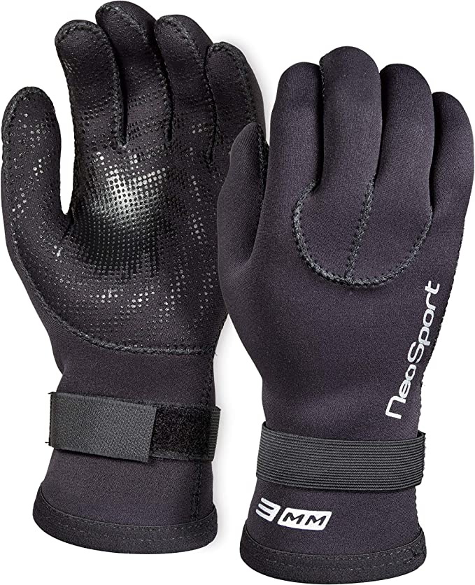 Open Box NeoSport 3mm Five Finger Scuba Diving Gloves - Medium - DIPNDIVE