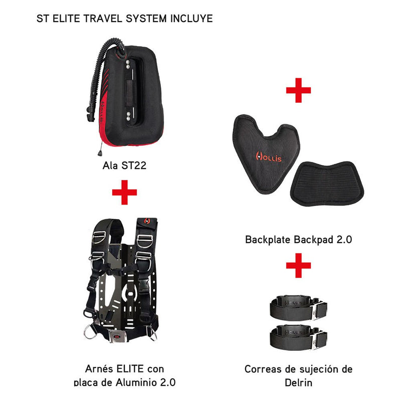 Hollis ST Elite Travel Backplate System - DIPNDIVE
