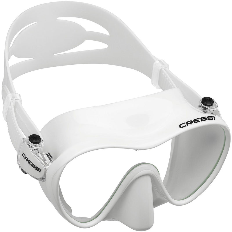 Used Cressi F1 Frameless Dive Mask - White - DIPNDIVE