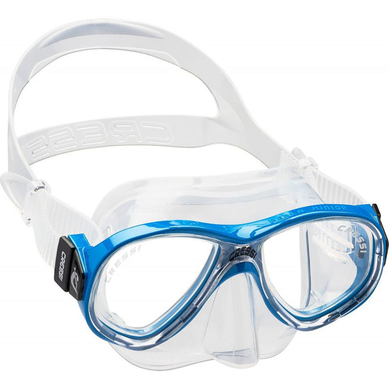 Open Box Cressi Perla Jr Scuba Dive Mask - Clear/Blue - DIPNDIVE