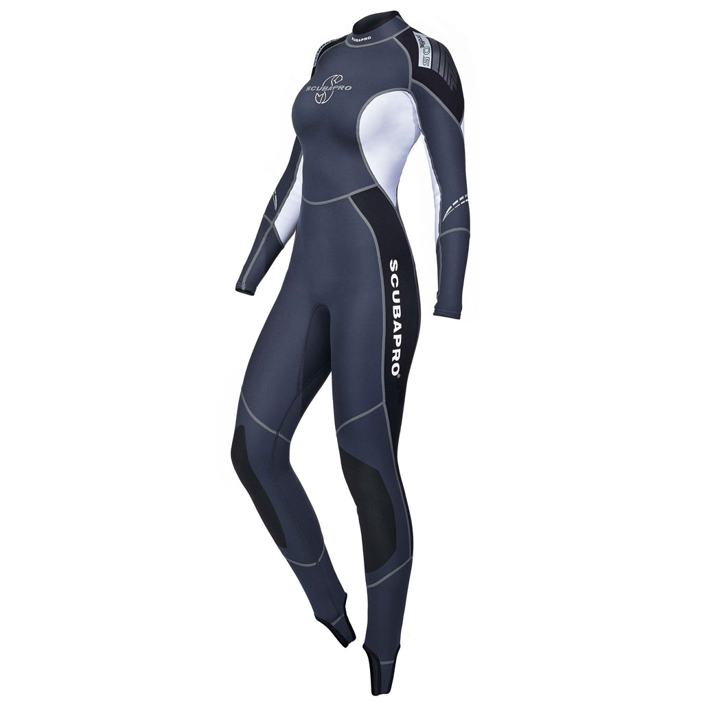 Open Box 0.5mm Profile Steamer Wetsuit Gray White X Large
