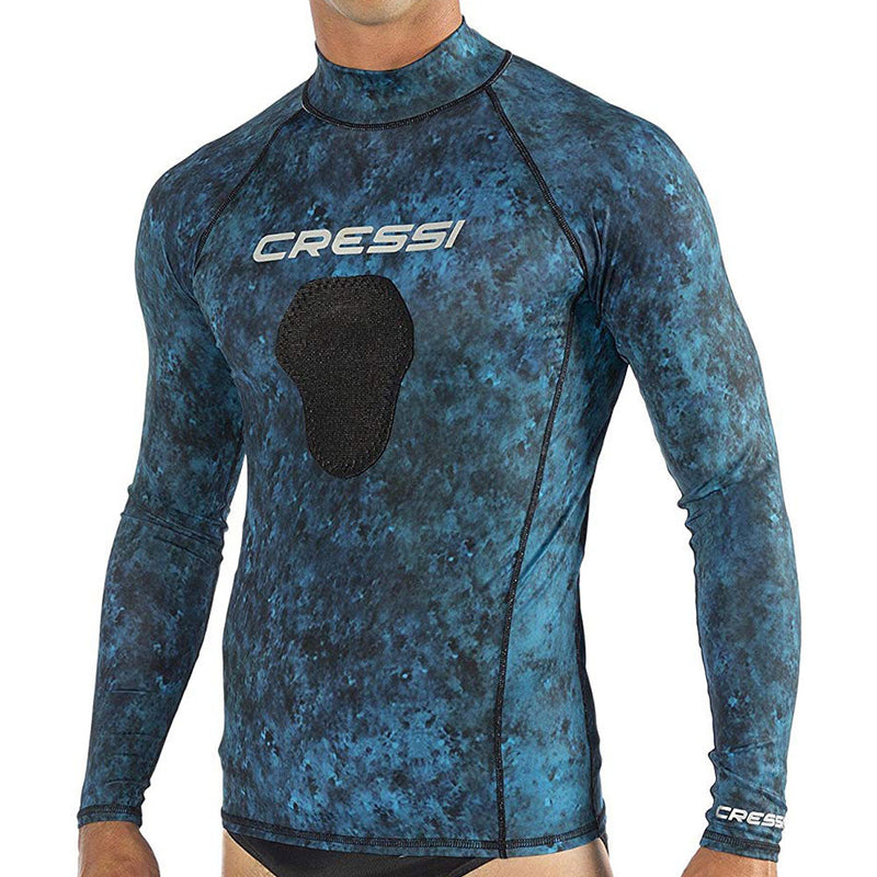 Open Box Cressi Hunter Rash Guard-Blue-SM - DIPNDIVE