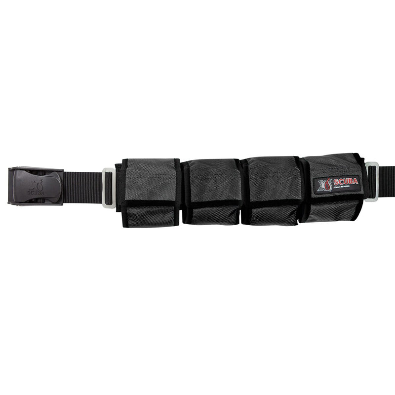 Open Box XS Scuba Pocket Weight Belt - Black - 40LB - DIPNDIVE