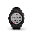 Garmin Fenix 7X Sapphire Solar Black DLC Titanium with Black Band - DIPNDIVE