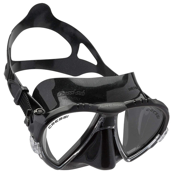 Used Cressi Matrix Adult Size Scuba Mask - Black / Black - DIPNDIVE