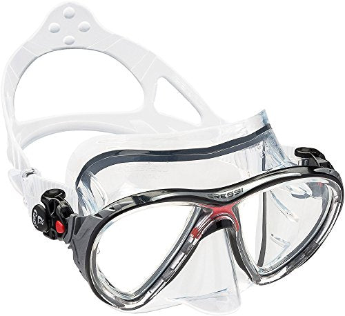 Used Cressi Big Eyes Evolution Adult Size Scuba Mask - Red / Clear - DIPNDIVE