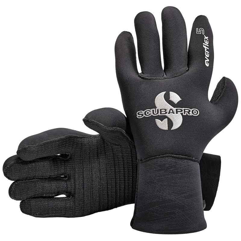 Open Box ScubaPro Everflex Gloves 5 mm, Black - Large - DIPNDIVE