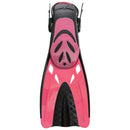 Used Cressi Tonga Short Open Heel Fins - Black/Pink - Small/Medium - DIPNDIVE