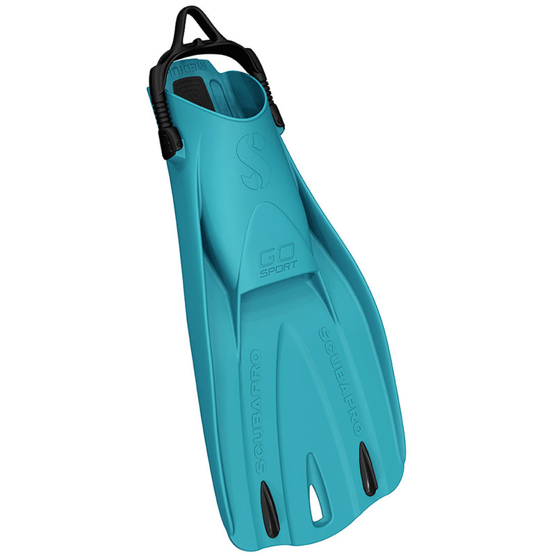 Used ScubaPro GO Sport Dive Fins, Turquoise, Size: Large / US M:11-13 - W:12-14 - DIPNDIVE