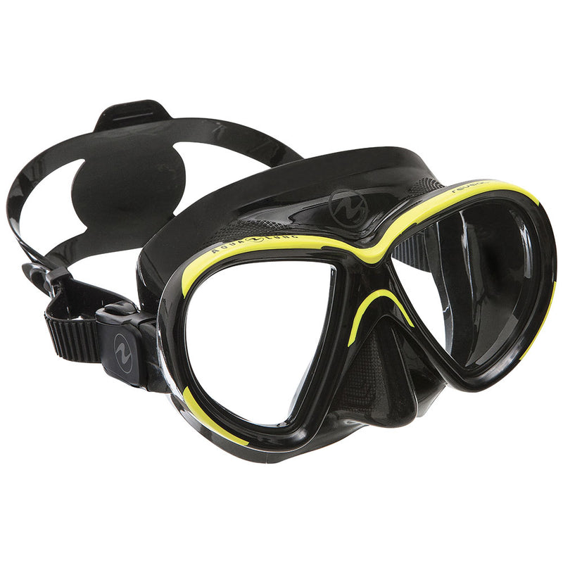 Used Aqua Lung Reveal X2 Dive Mask, Color: Black/Yellow - DIPNDIVE