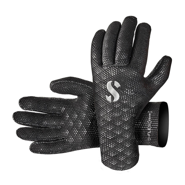 Open Box ScubaPro 2mm D-Flex Rebel Dive Gloves-Black-X-Large - DIPNDIVE