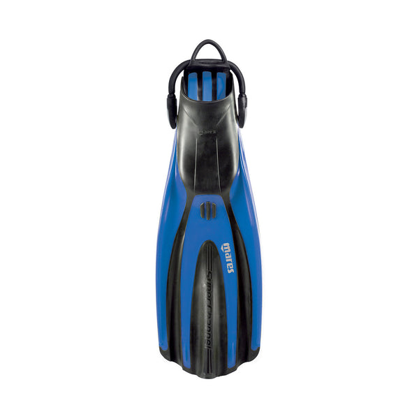 Used Mares Avanti SuperChannel Open Heel Fin with Bungee Strap - Blue, Size: Regular - US M:9-11 / W:10-12 - DIPNDIVE