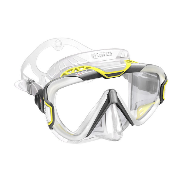 Used Mares Pure Wire Scuba Mask - Yellow / Clear - DIPNDIVE