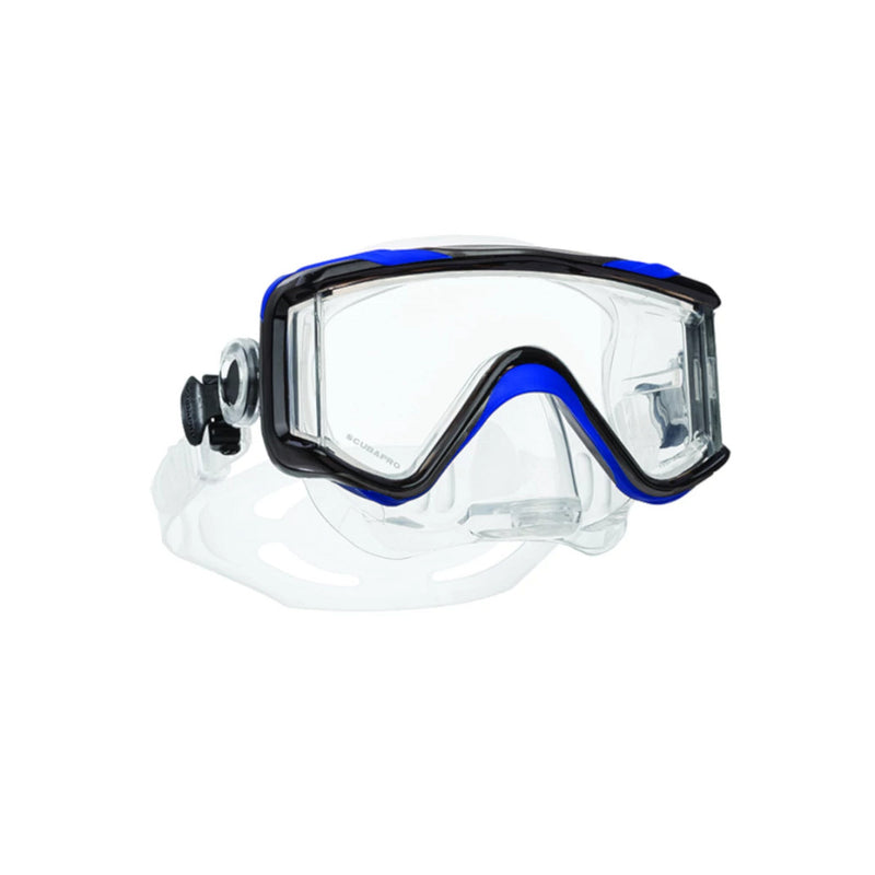 Used ScubaPro Crystal Vu Plus Dive Mask - Blue/Gray W/PURGE - DIPNDIVE