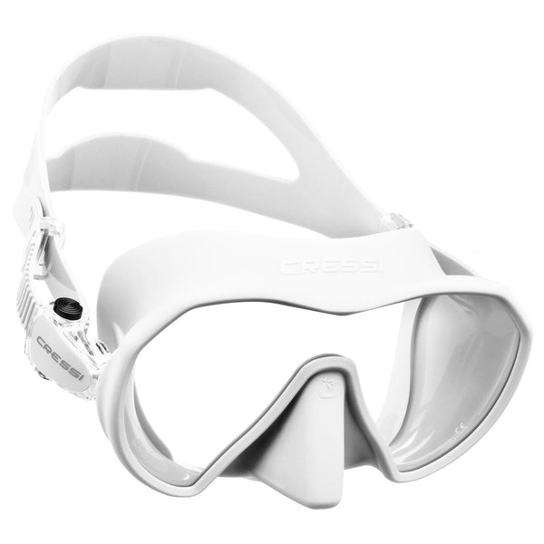 Used Cressi ZS1 Scuba Dive Mask - White/White - DIPNDIVE