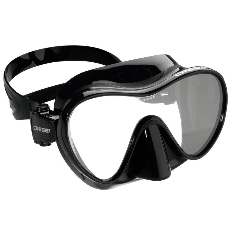 Open Box Cressi Mini Frameless Dive Mask - Black - DIPNDIVE