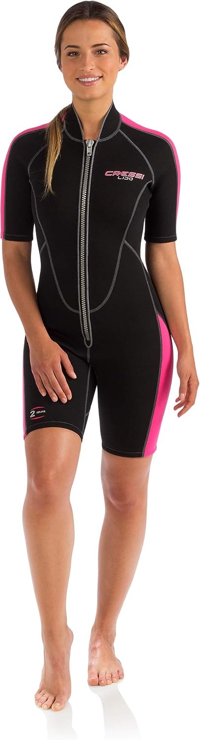 Open Box Cressi 2mm Ladies Lido Short Front Zip Wetsuit, Size: Large - DIPNDIVE