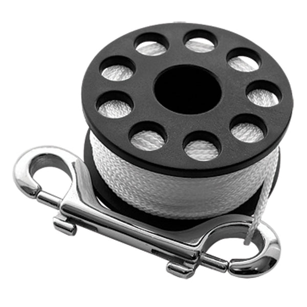 Open Box ScubaPro X-Tek Mini Reel with Stainless Steel Clip, 100' - DIPNDIVE