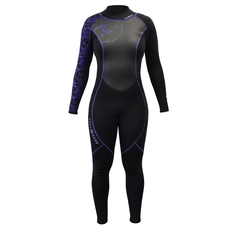 Used Aqua Lung HydroFlex 3mm Women's Wetsuit-Black / Twilight-6 - DIPNDIVE
