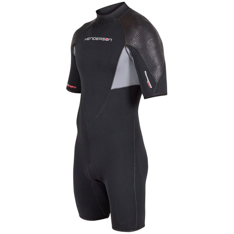 Used Henderson 3mm Mens Thermoprene Pro Back Zip Shorty Wetsuit - Black - XX-Large - DIPNDIVE