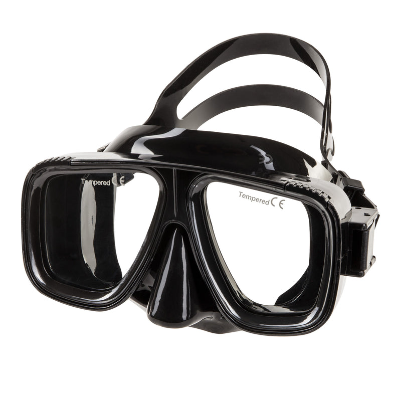 Open Box IST M9 Saturn Twin Lens Dive Mask - Black/Black - DIPNDIVE