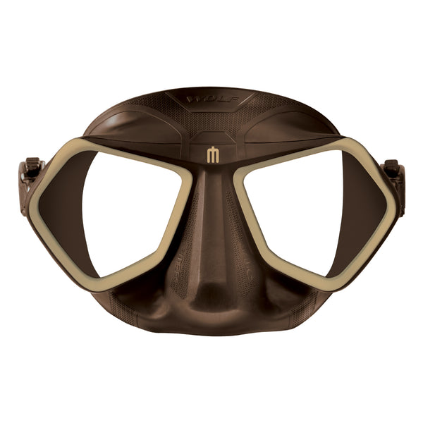 Open Box Omer Wolf Freediving Mask - Brown - DIPNDIVE