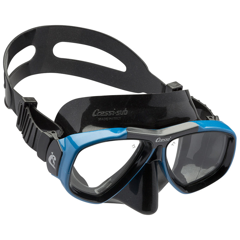 Open Box Cressi Focus Adult Size Scuba Mask-Blue / Black - DIPNDIVE