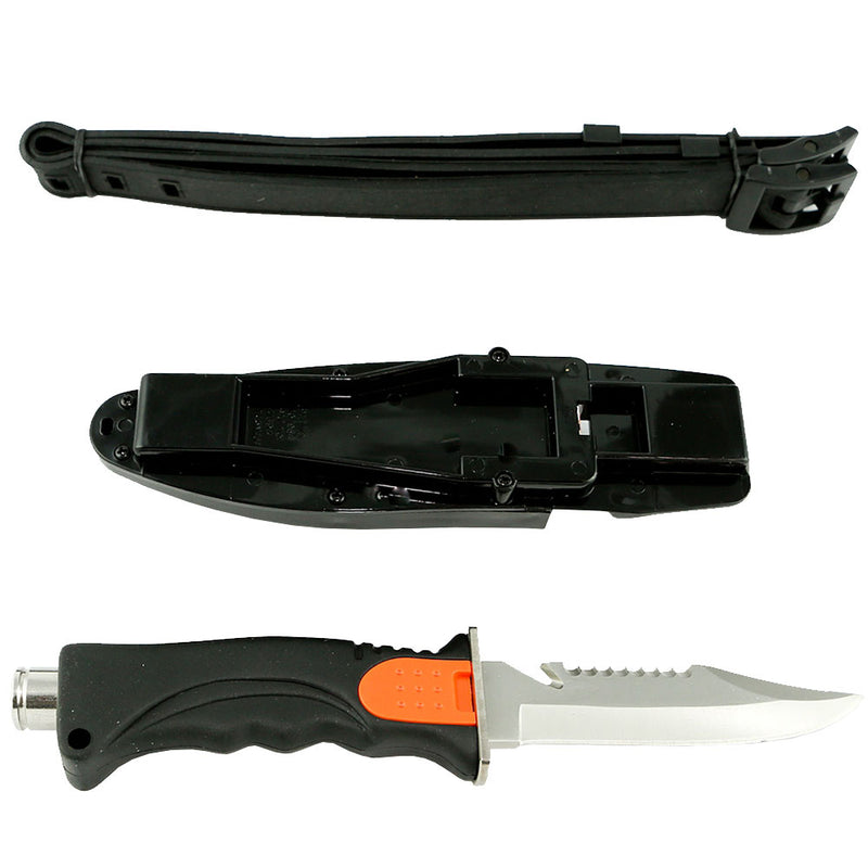 Open Box Cressi Skorpion Dive Knife-Orange USX559085 - DIPNDIVE