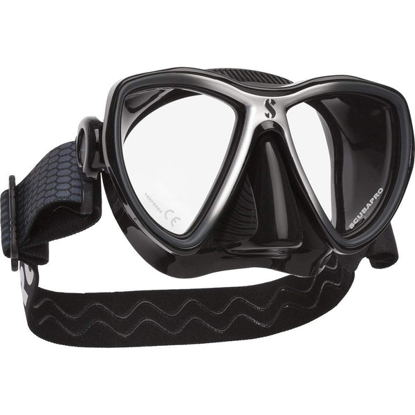 Open Box ScubaPro Synergy Mini Mask - Black/Silver - DIPNDIVE