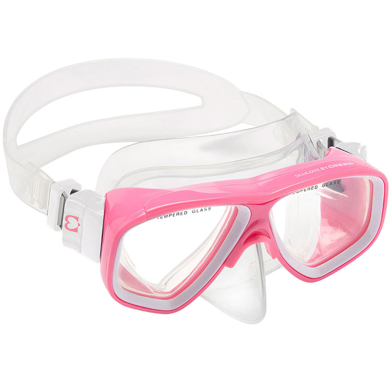 Used Cressi Brisa Kids Snorkeling Rocks Mask - Pink / White - DIPNDIVE