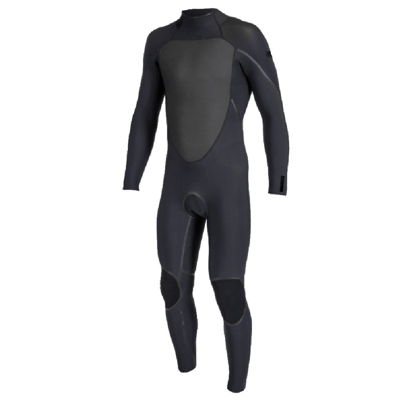 Open Box O'Neill 3/2mm Psycho Tech Back Zip Full Wetsuit-Black/Black-Large - DIPNDIVE