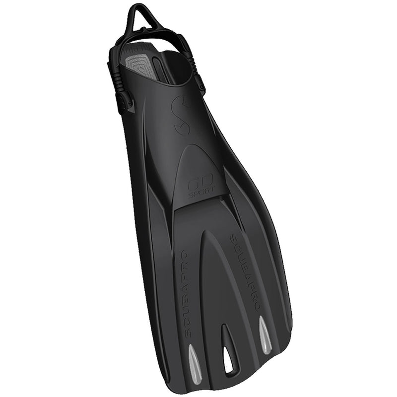 Open Box ScubaPro GO Sport Dive Fins, Black, Size: X-Small - DIPNDIVE