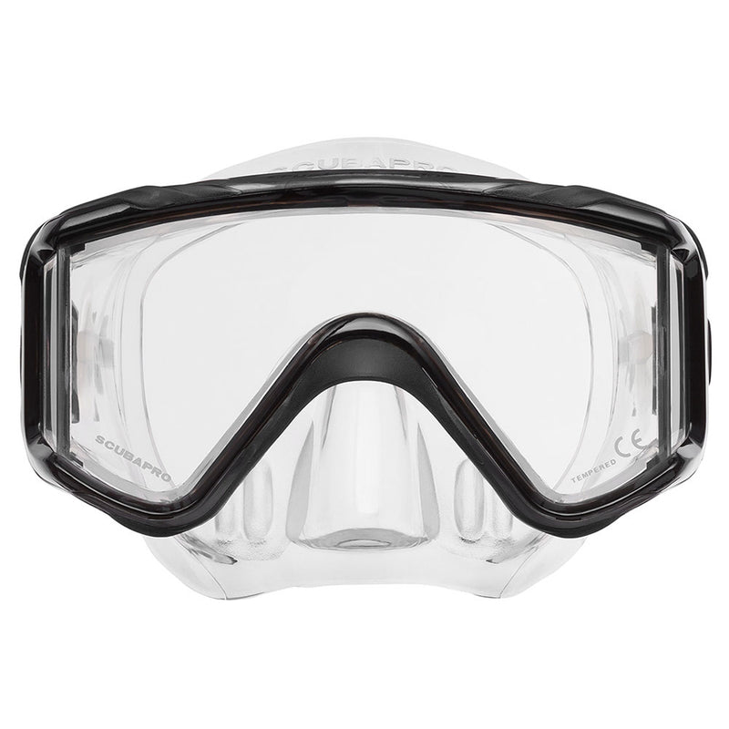 Open Box ScubaPro Crystal VU Plus Mask - Black / Grey - DIPNDIVE