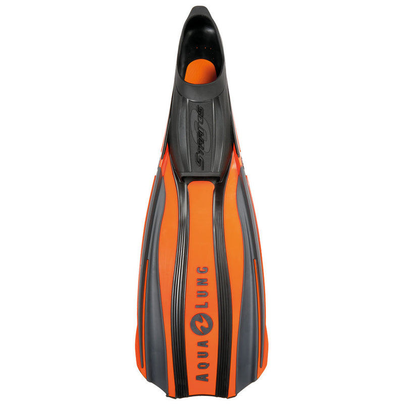 Used Aqua Lung Stratos 3 Full Foot Diving Fins-4-5 X-Small Orange - EU:36-37 - DIPNDIVE