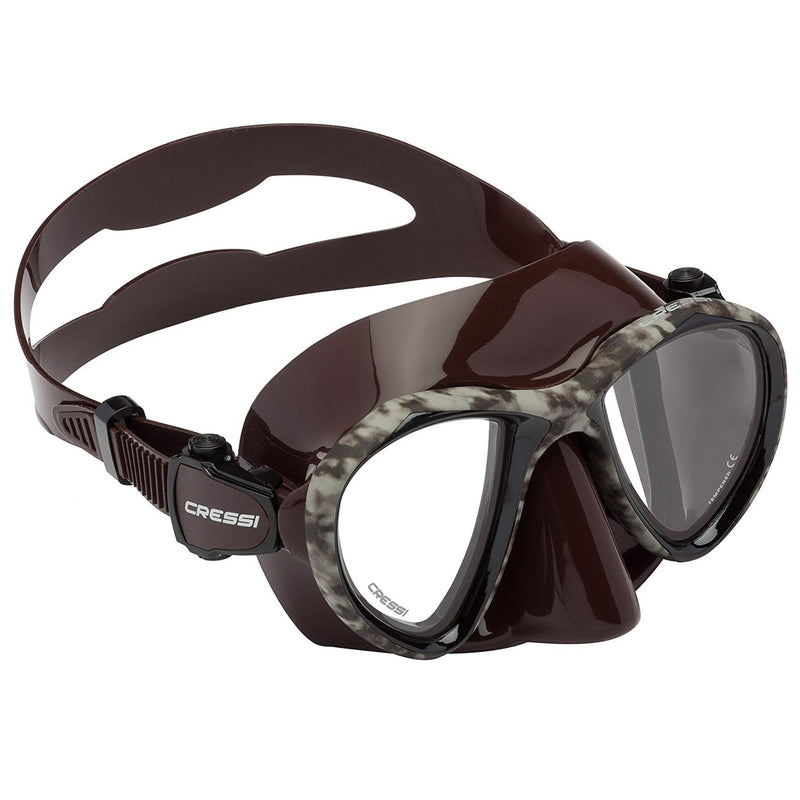 Used Cressi Metis Spearfishing Dive Mask - Brown Hunter - DIPNDIVE