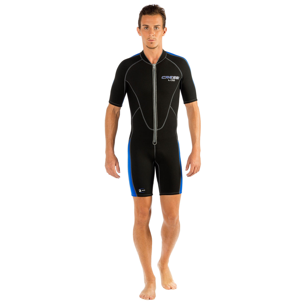 Cressi 2mm Mens Lido Short Front Zip Wetsuit | DIPNDIVE