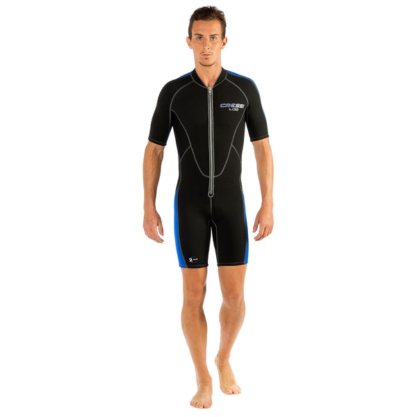 Open Box Cressi 2mm Mens Lido Short Front Zip Wetsuit, Size: X-Large - DIPNDIVE