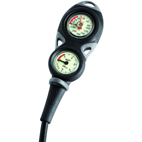 Open Box Mares Mission 2 Scuba Diving Console - Imperial Scuba Tank Pressure and Depth Gauge - DIPNDIVE