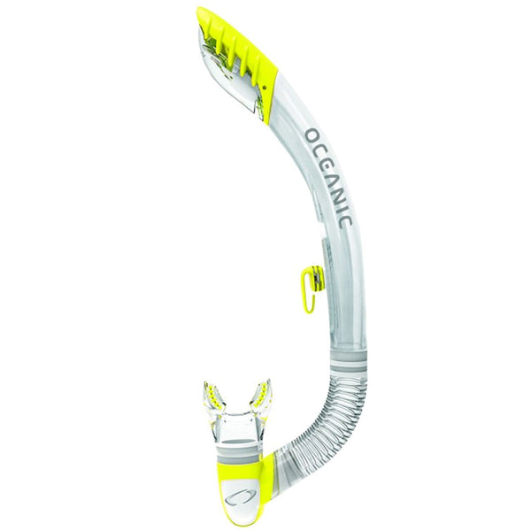 Used Oceanic Ultra Dry 2 Diving Snorkel - Clear / Yellow - DIPNDIVE