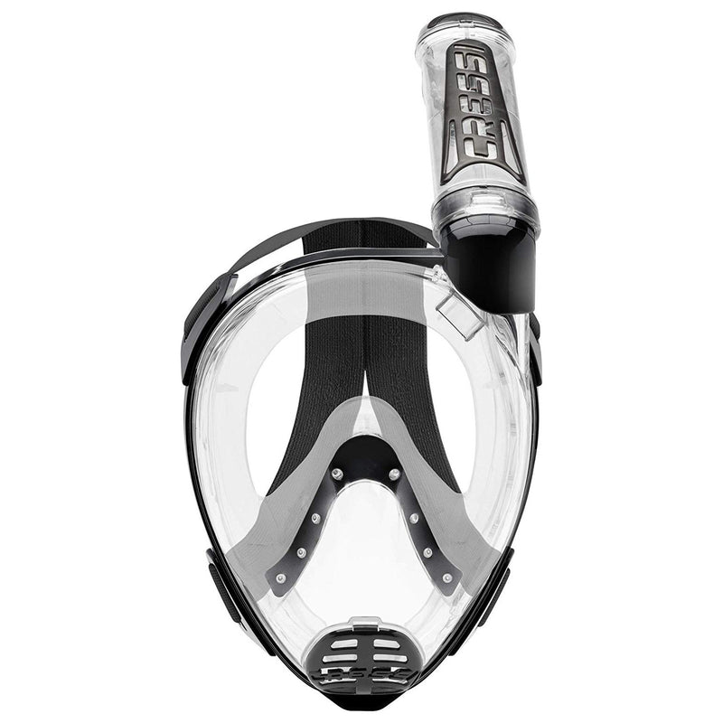 Used Cressi Duke Dry Full Face Mask, Clear/Black, Size: Small/Medium - DIPNDIVE