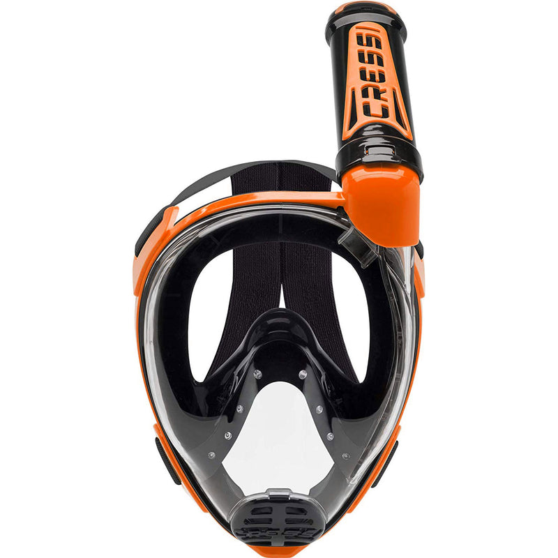 Used Cressi Duke Dry Full Face Mask-Black / Orange Medium / Large - DIPNDIVE