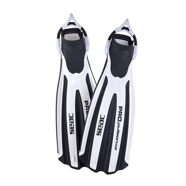 Open Box Seac Propulsion S Open Heel Scuba Diving Fins - White, S/M - DIPNDIVE