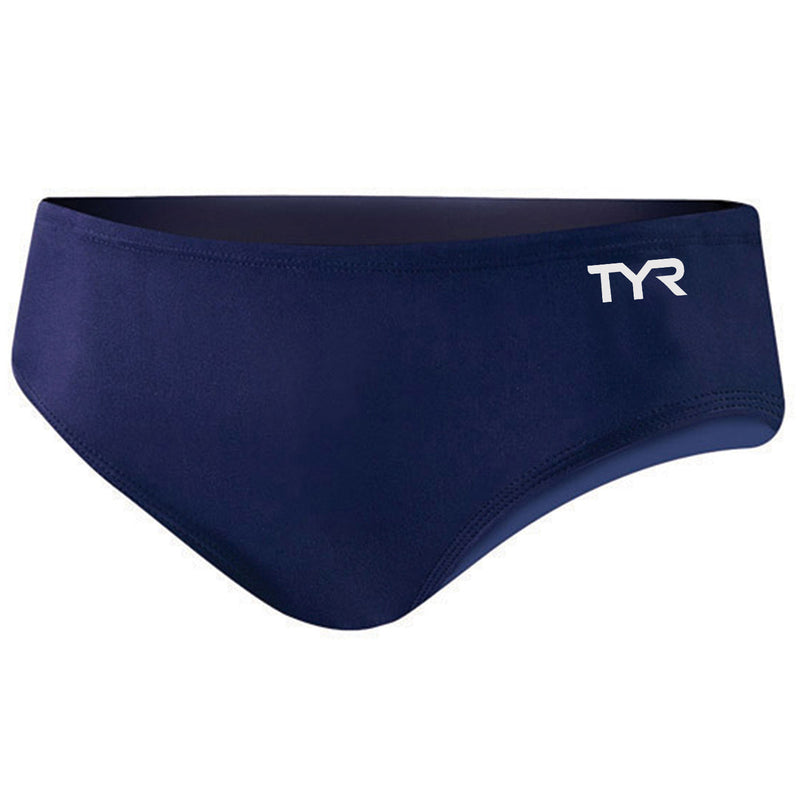 Open Box TYR Men's TYReco Solid Racer Swimsuit-Navy II-32 - DIPNDIVE