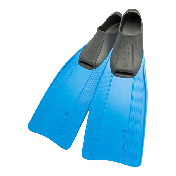 Open Box Cressi Clio Full Foot Fins - Blue - 5.5-6.5 (39/40) - DIPNDIVE