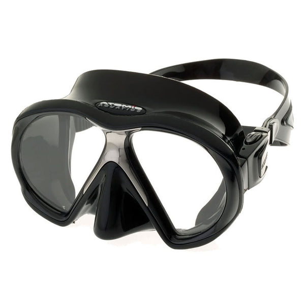 Open Box Atomic Aquatics SubFrame Black Skirt Dive Mask - Black / Black, Regular Fit - DIPNDIVE