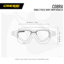 Cressi Cobra Adult Size Swim Mask Goggles - DIPNDIVE