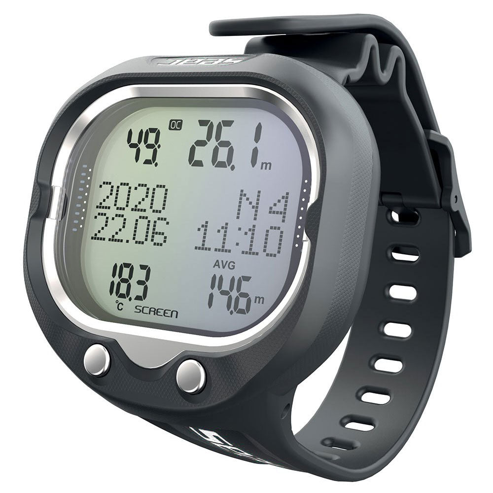 OPEN BOX Seac Screen Scuba Dive Computer Wrist Watch - Black / White ...