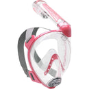 Open Box Cressi Duke Dry Full Face Mask, Clear/Pink, Size: Small/Medium - DIPNDIVE