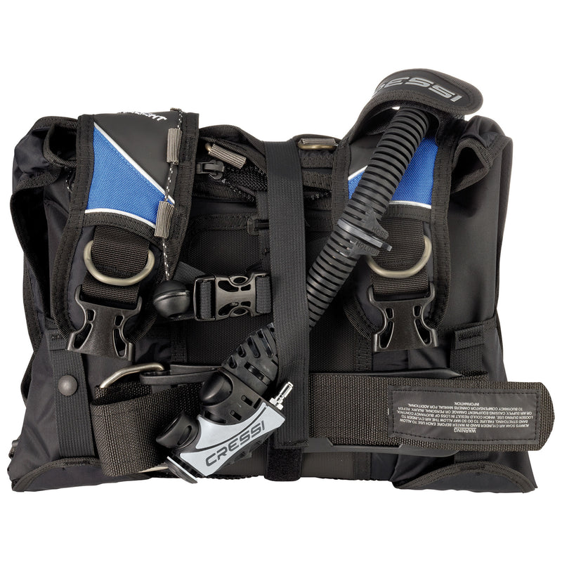 Open Box Cressi Travelight Scuba Dive Buoyancy Compensator - Black/Blue - Large - DIPNDIVE
