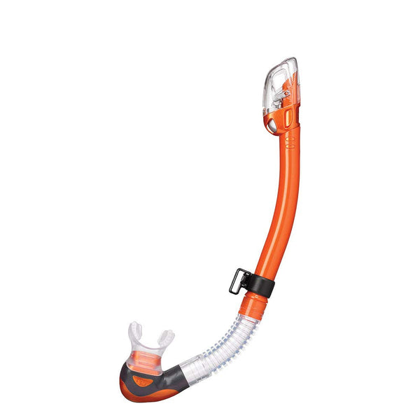 Open Box Tusa Hyperdry Elite II Dry Snorkel - Energy Orange - DIPNDIVE